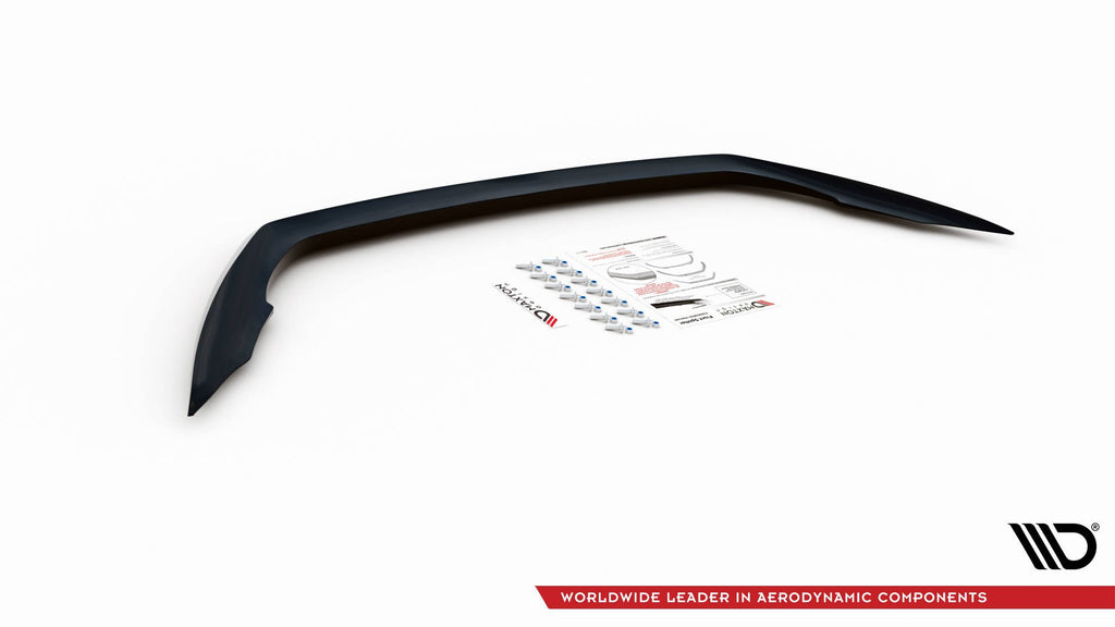 Maxton Design Street+ Spoilerlippe Front Ansatz V.1 passend für Skoda Octavia RS Mk3 Facelift schwarz Hochglanz