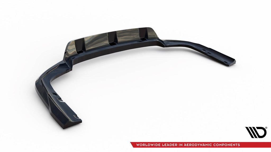 Maxton Design Street+ Mittlerer Diffusor RACE passend für V.1 BMW X6 M-Paket G06 Facelift schwarz Hochglanz