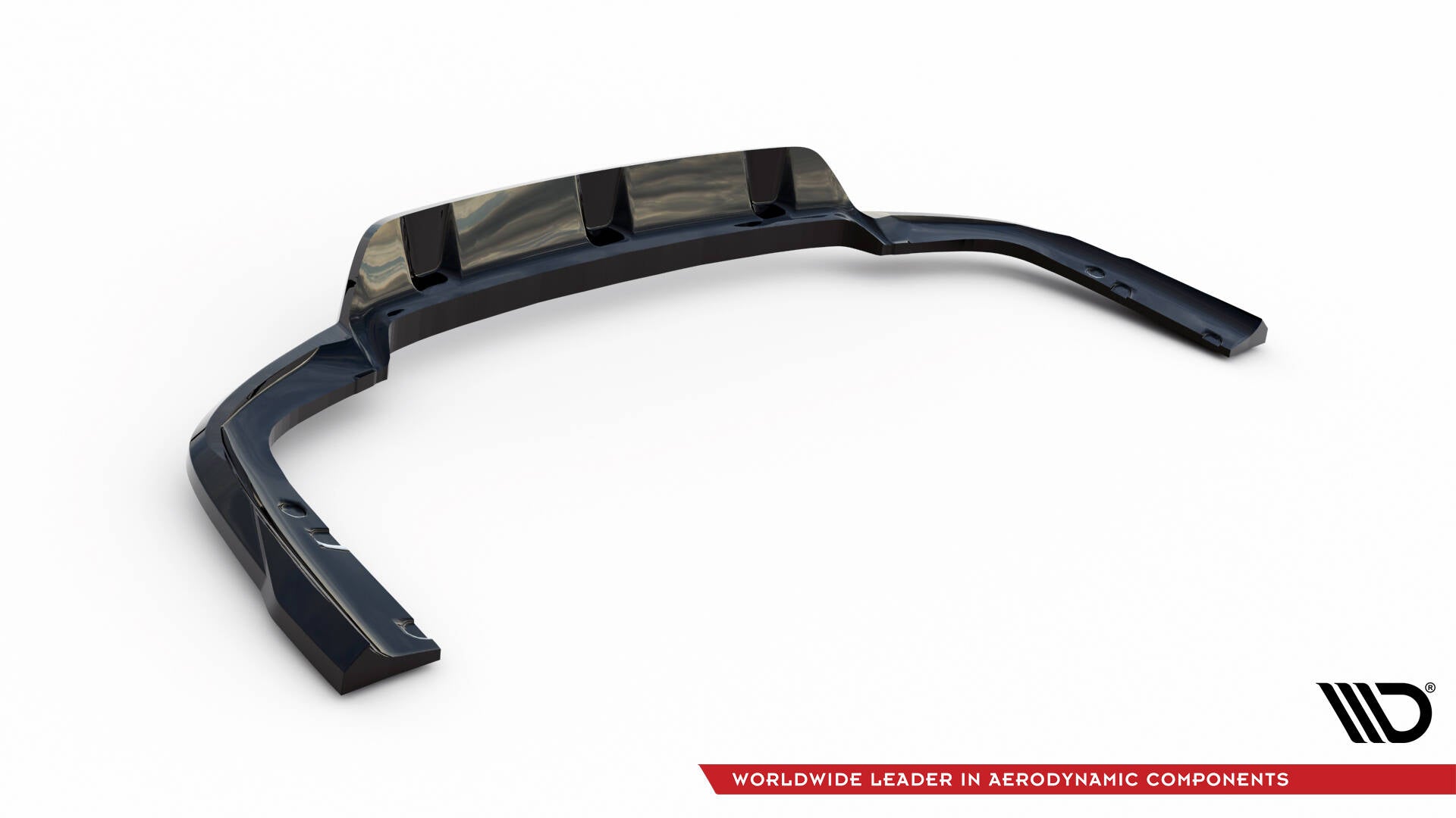 Maxton Design Street+ Mittlerer Diffusor RACE passend für V.1 BMW X6 M-Paket G06 Facelift schwarz Hochglanz