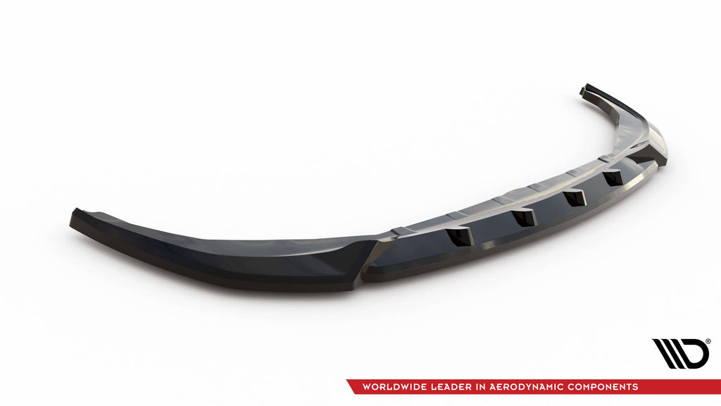 Maxton Design Street+ Spoilerlippe Front Ansatz V.1 passend für BMW 3er M340i / M-Paket G20 / G21 Facelift schwarz Hochglanz