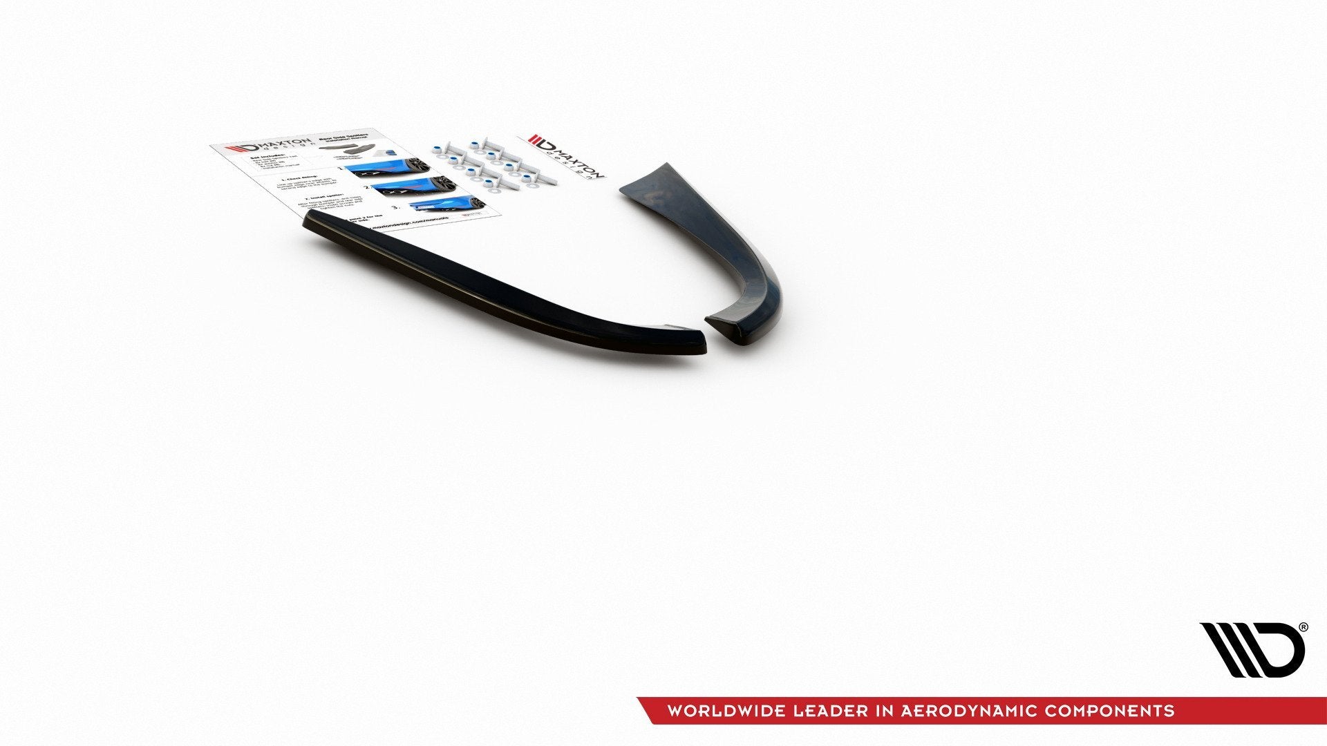 Maxton Design Heck Ansatz Flaps Diffusor passend für Alfa Romeo 156 SW Facelift schwarz Hochglanz