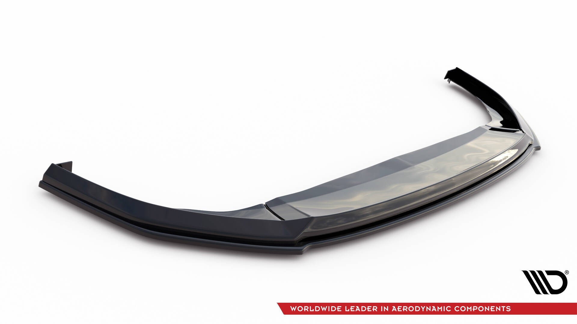 Maxton Design Street+ Spoilerlippe Front Ansatz V.6 passend für VW Golf GTI / GTE / GTD / R-Line Mk8 schwarz Hochglanz