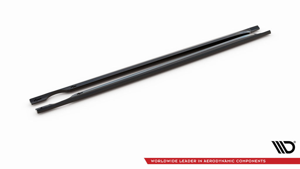 Maxton Design Street+ Seitenschweller Leisten passend für VW Taigo R-Line Mk1 schwarz Hochglanz