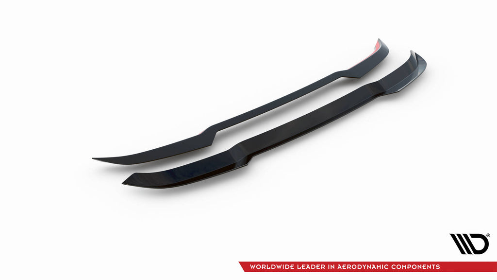 Maxton Design Spoiler CAP passend für Audi Q5 S-Line SUV Mk2 Facelift schwarz Hochglanz