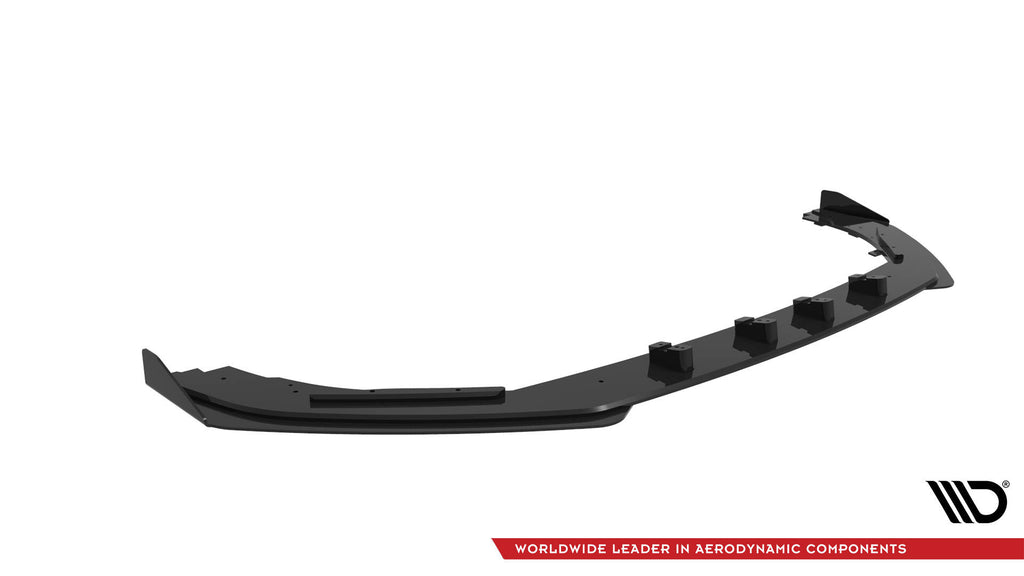 Maxton Design Street Pro Street+ Spoilerlippe Front Ansatz passend für + Flaps passend für V.1 + Flaps Audi RS3 Limousine 8V Facelift schwarz Hochglanz
