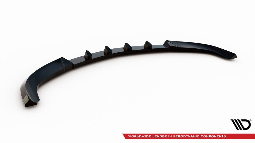 Maxton Design Street+ Spoilerlippe Front Ansatz passend für Mercedes-Benz E W212 Facelift schwarz Hochglanz