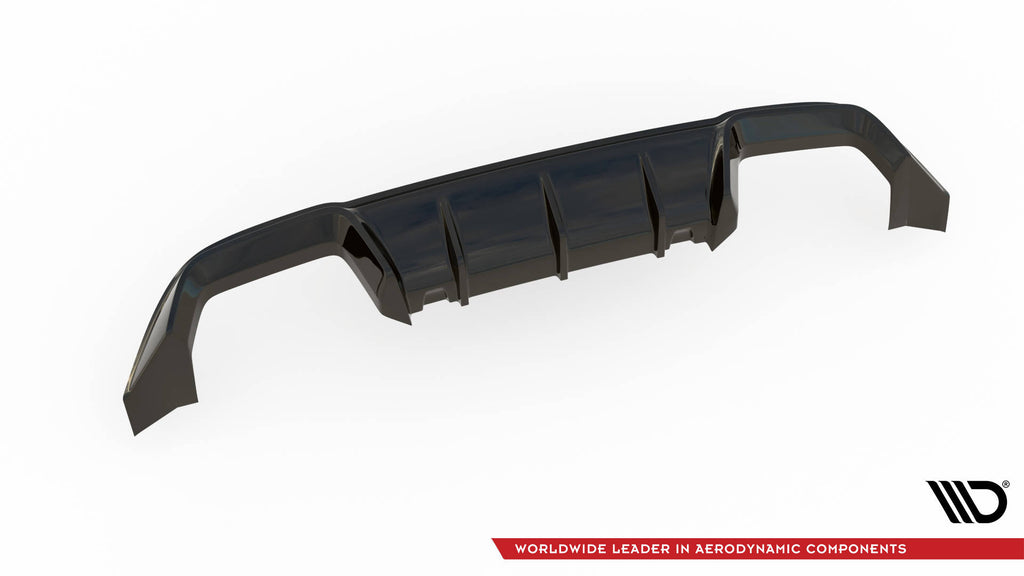 Maxton Design Diffusor Heck Ansatz passend für VW Golf R Mk7 schwarz Hochglanz