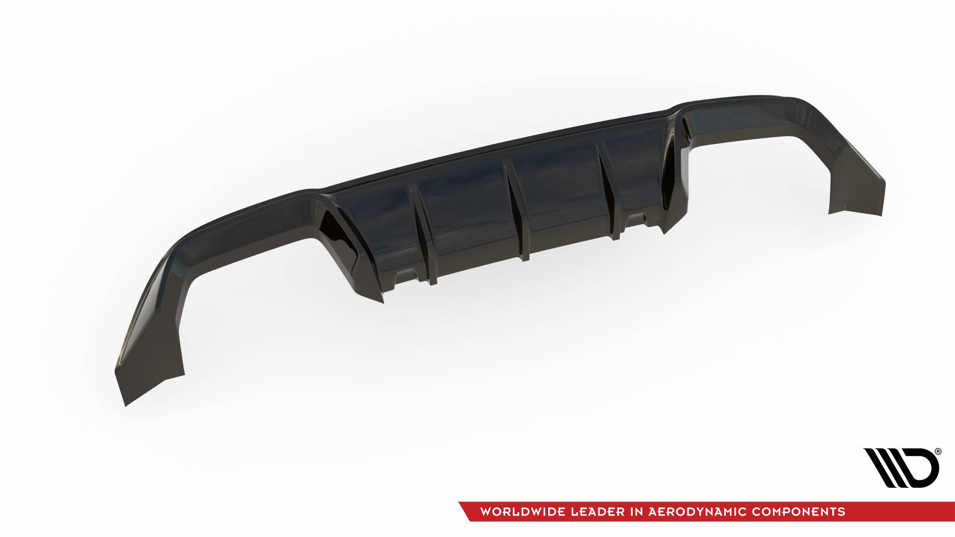 Maxton Design Diffusor Heck Ansatz passend für VW Golf R Mk7 schwarz Hochglanz