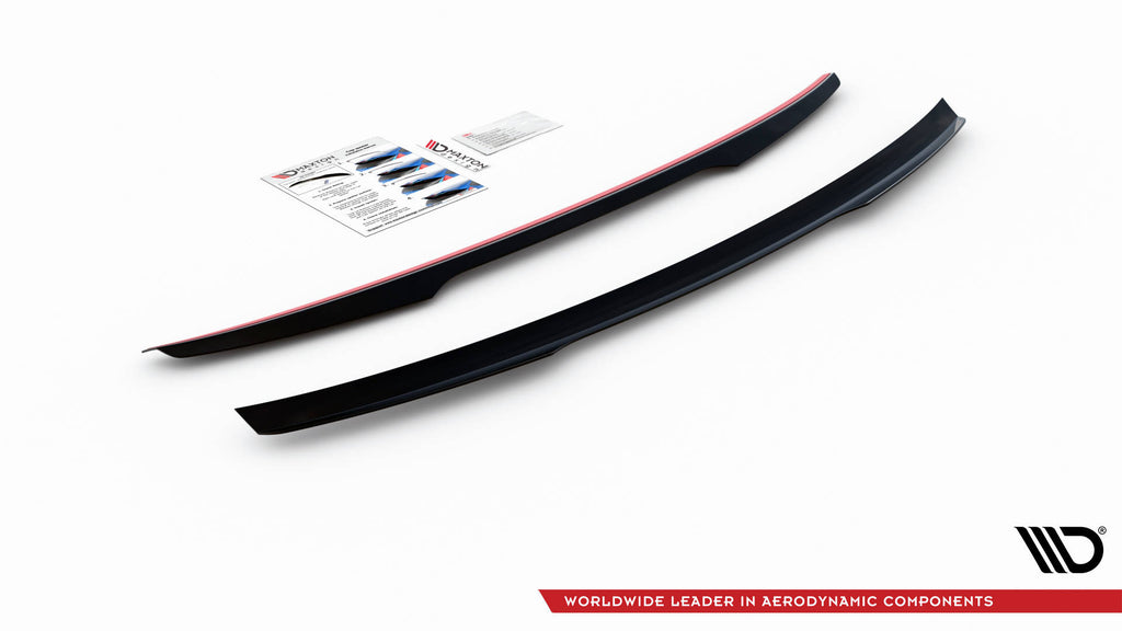 Maxton Design Spoiler CAP passend für VW Passat Limousine B8 Facelift schwarz Hochglanz