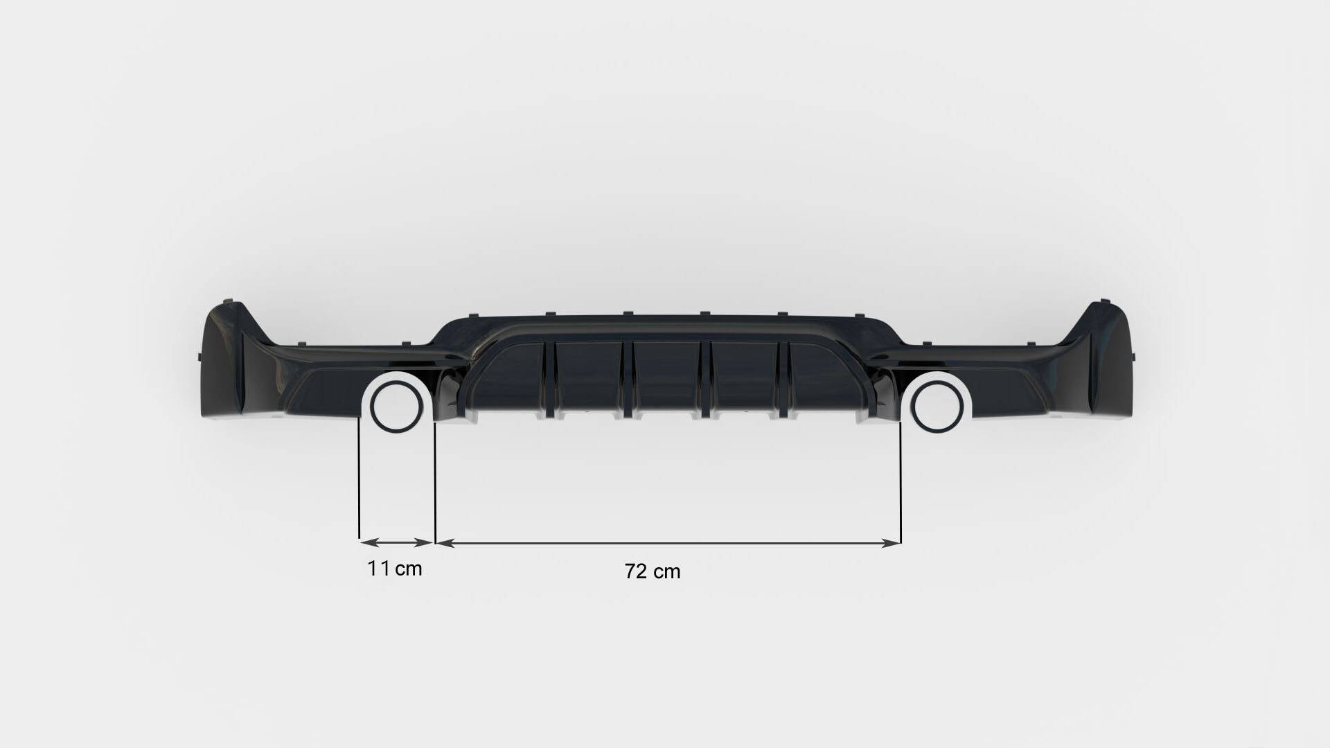 Maxton Design Diffusor Heck Ansatz passend für BMW 4er Coupe / Gran Coupe / Cabrio M-Paket F32 / F36 / F33 (Einzelauspuff li. re.)