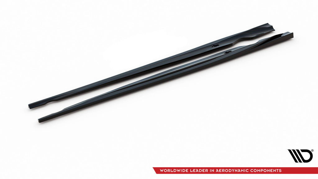Maxton Design Street+ Seitenschweller Leisten V.2 passend für VW Scirocco R Mk3 / Mk3 Facelift schwarz Hochglanz
