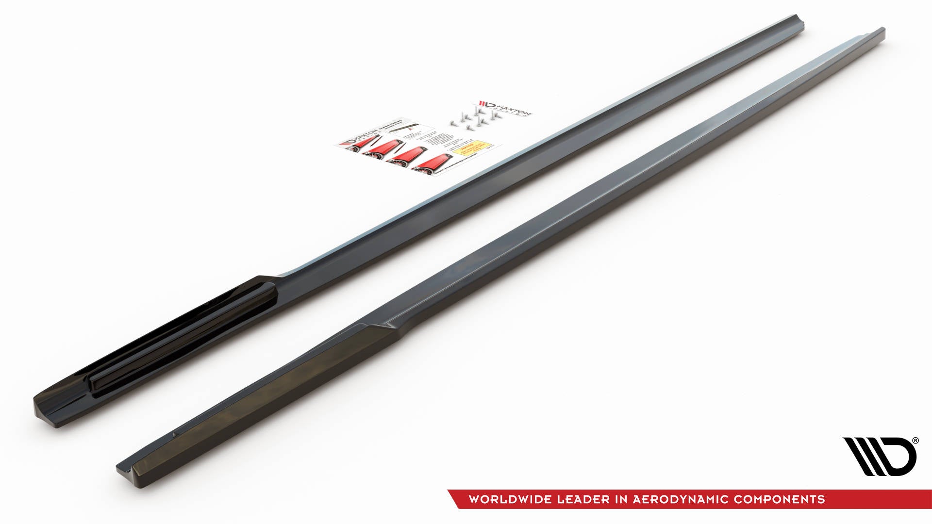Maxton Design Street+ Seitenschweller Leisten passend für V.1 passend für BMW 7 M-Paket G11 schwarz Hochglanz