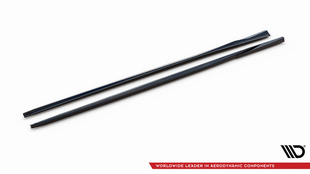 Maxton Design Street+ Seitenschweller Leisten passend für Audi A3 Sportback 8V Facelift schwarz Hochglanz