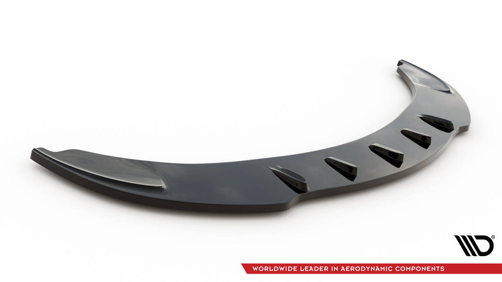 Maxton Design Street+ Spoilerlippe Front Ansatz V.1 passend für BMW 6er Coupe E63 / Cabrio E64 schwarz Hochglanz