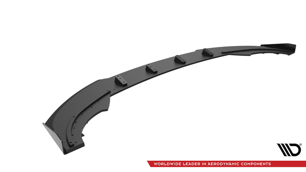Maxton Design Street Pro Street+ Spoilerlippe Front Ansatz + Flaps passend für Cupra Formentor Mk1 Facelift schwarz Hochglanz