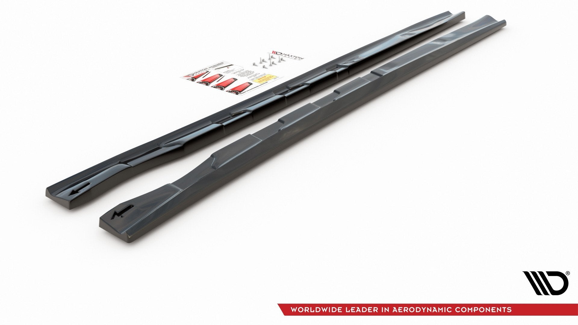 Maxton Design Street+ Seitenschweller Leisten passend für Alfa Romeo 156 Facelift schwarz Hochglanz