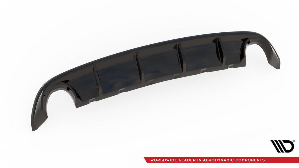 Maxton Design Diffusor Heck Ansatz passend für Ford Edge Mk2 schwarz Hochglanz