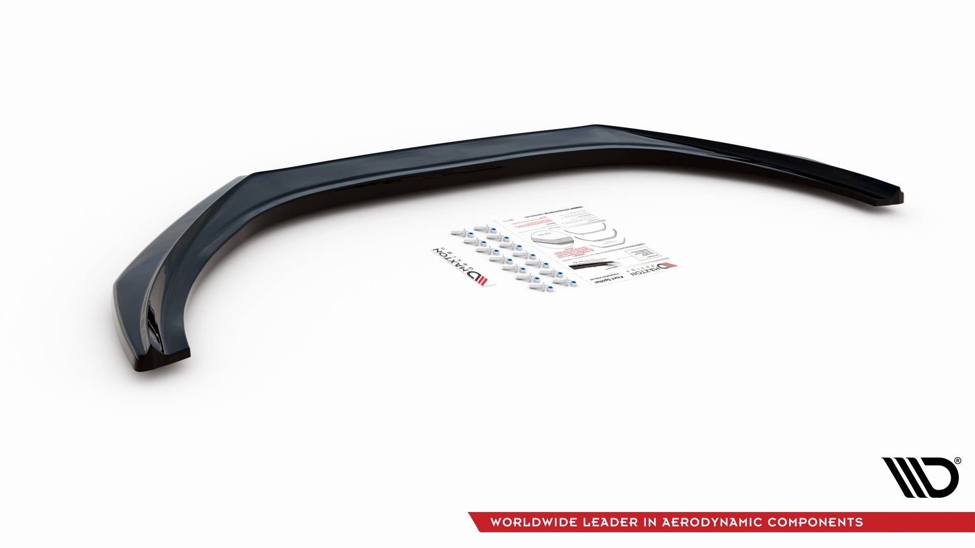 Maxton Design Street+ Spoilerlippe Front Ansatz passend für Volvo V40 schwarz Hochglanz