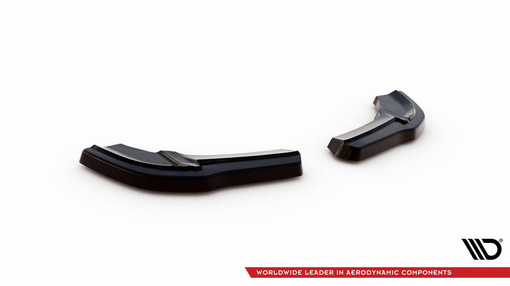 Maxton Design Heck Ansatz Flaps Diffusor passend für Mercedes A W176 AMG Facelift schwarz Hochglanz