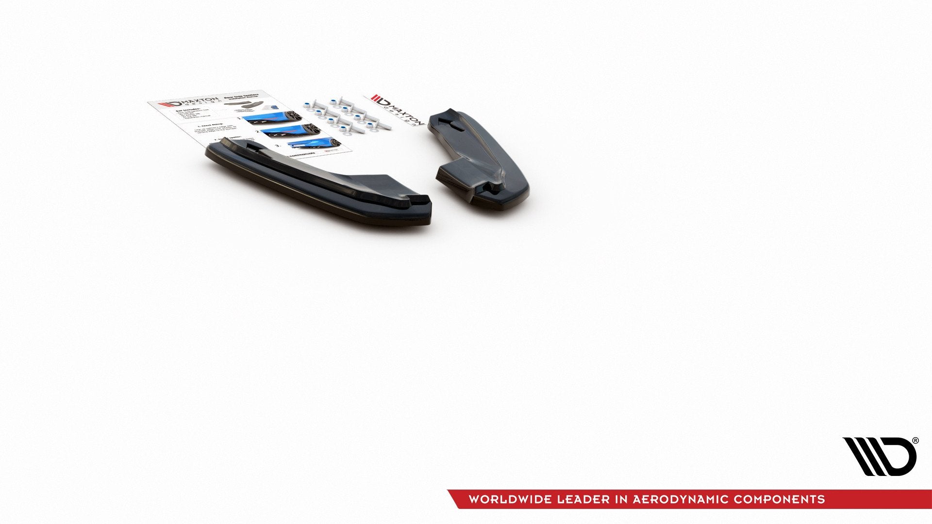 Maxton Design Heck Ansatz Flaps Diffusor V.1 passend für Audi RS3 8V Sportback schwarz Hochglanz