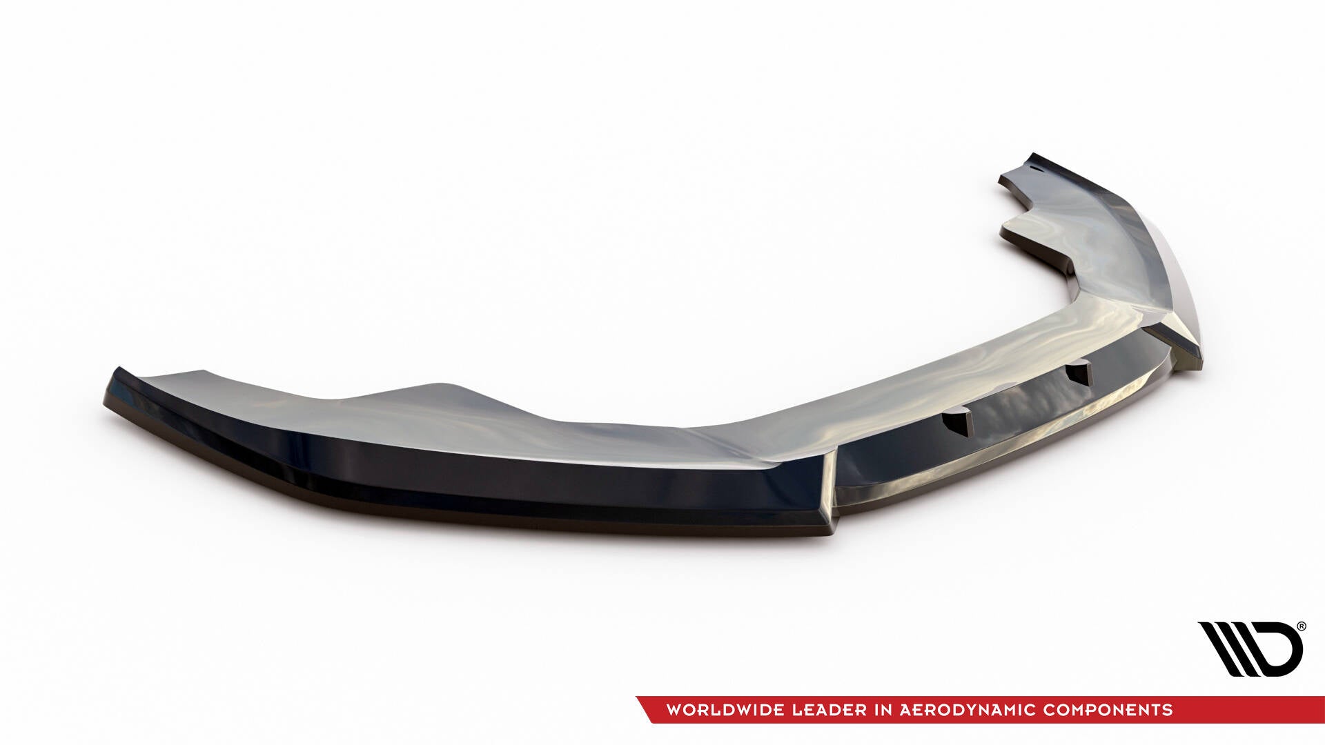 Maxton Design Street+ Spoilerlippe Front Ansatz V.1 passend für Audi A4 Competition B8 Facelift schwarz Hochglanz