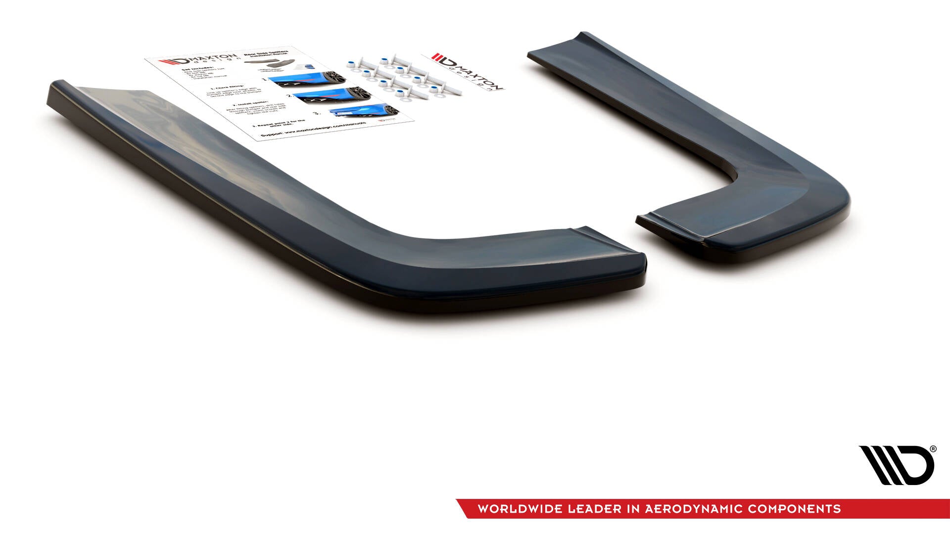 Maxton Design Heck Ansatz Flaps Diffusor V.1 passend für Mercedes-Benz V-Klasse AMG-Line W447 Facelift schwarz Hochglanz