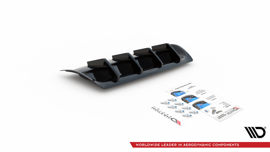 Maxton Design Diffusor Heck Ansatz passend für VW Arteon R Limousine / Shooting Brake Mk1 Facelift schwarz Hochglanz