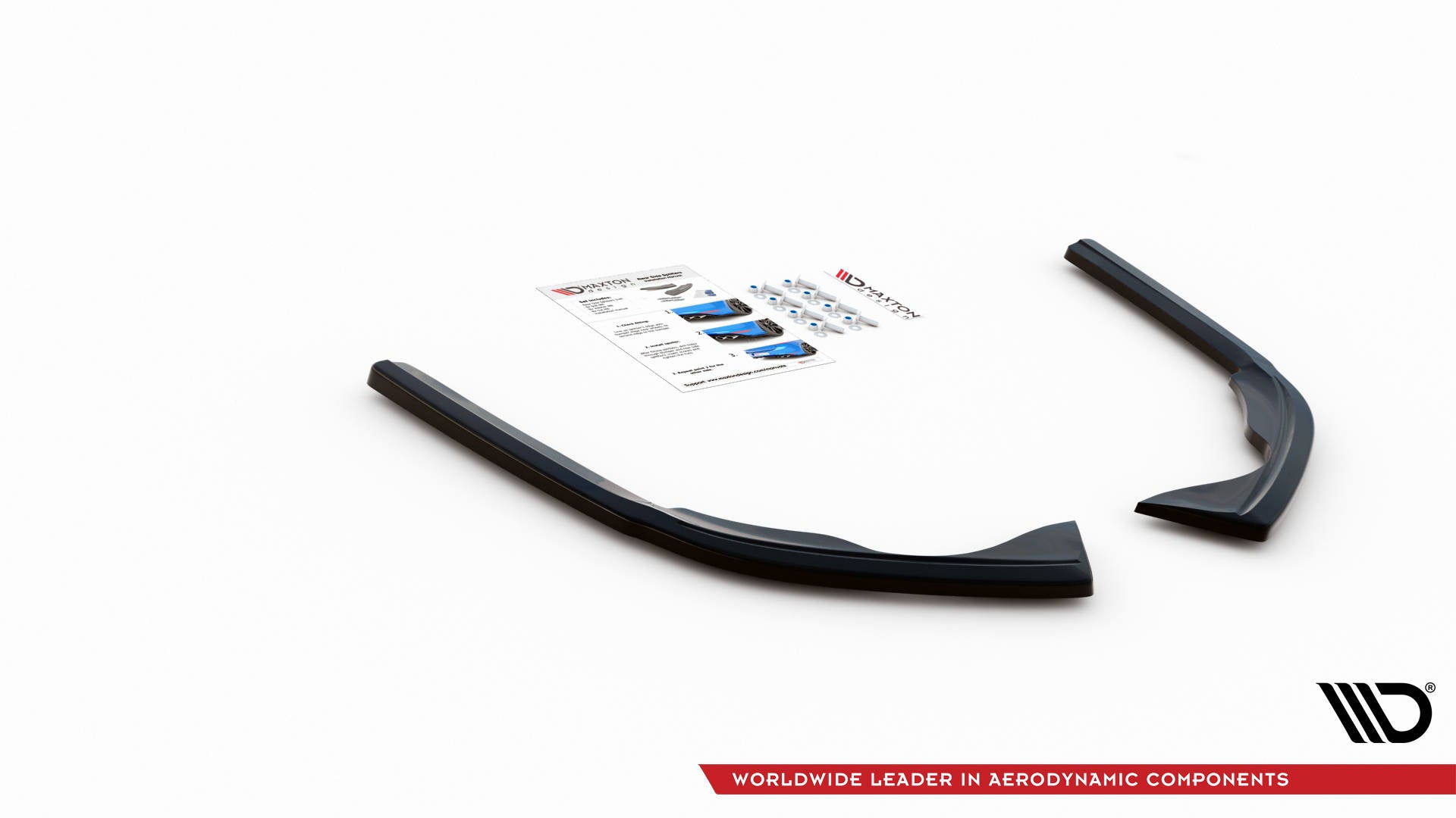 Maxton Design Heck Ansatz Flaps Diffusor passend für VW Passat B8 Facelift schwarz Hochglanz