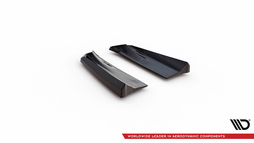 Maxton Design Heck Ansatz Flaps Diffusor passend für Porsche Macan Mk1 Facelift 2 schwarz Hochglanz