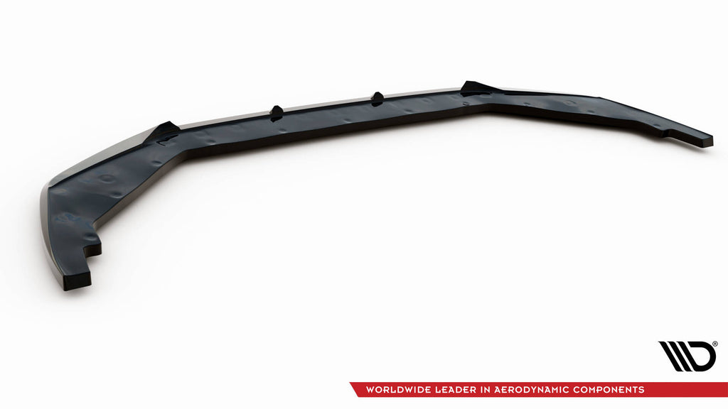Maxton Design Street+ Spoilerlippe Front Ansatz V.2 passend für Nissan GTR R35 Facelift schwarz Hochglanz