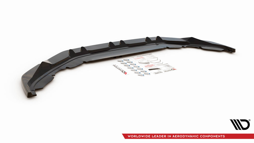 Maxton Design Street+ Spoilerlippe Front Ansatz passend für VW Tiguan Mk2 schwarz Hochglanz