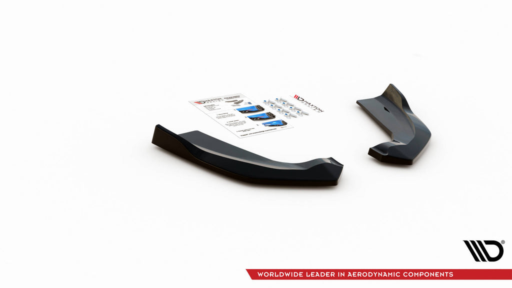 Maxton Design Heck Ansatz Flaps Diffusor passend für Ford Escape ST-Line Mk3 schwarz Hochglanz
