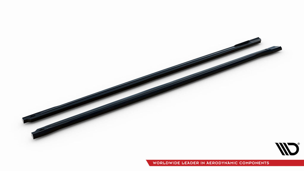 Maxton Design Street+ Seitenschweller Leisten passend für Audi A6 Allroad C8 schwarz Hochglanz