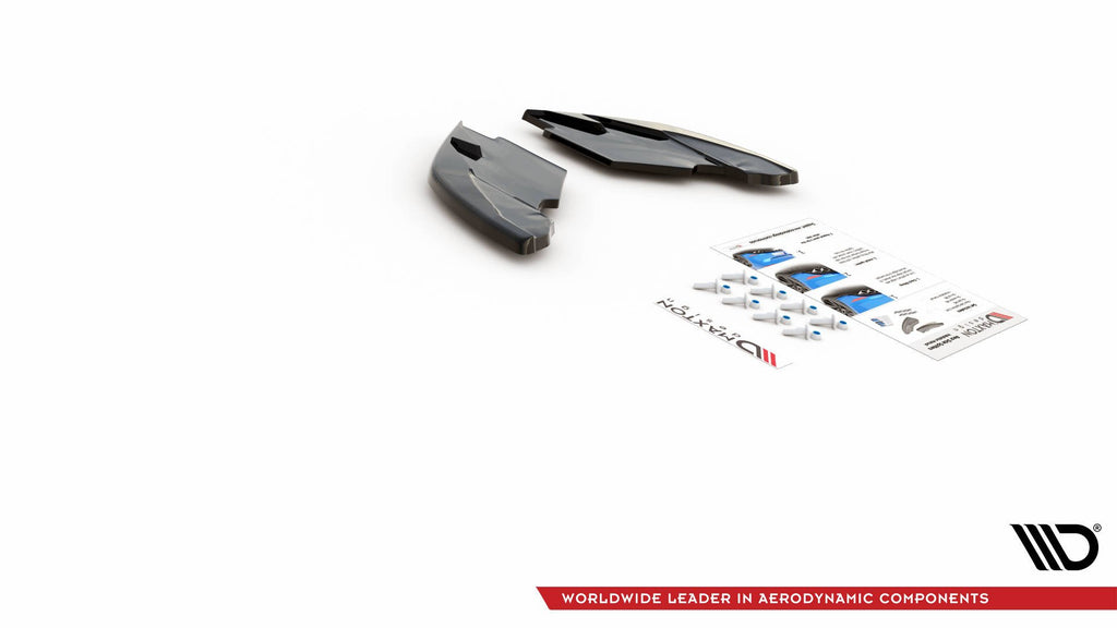 Maxton Design Heck Ansatz Flaps Diffusor passend für SEAT Leon Mk3 FR Facelift schwarz Hochglanz
