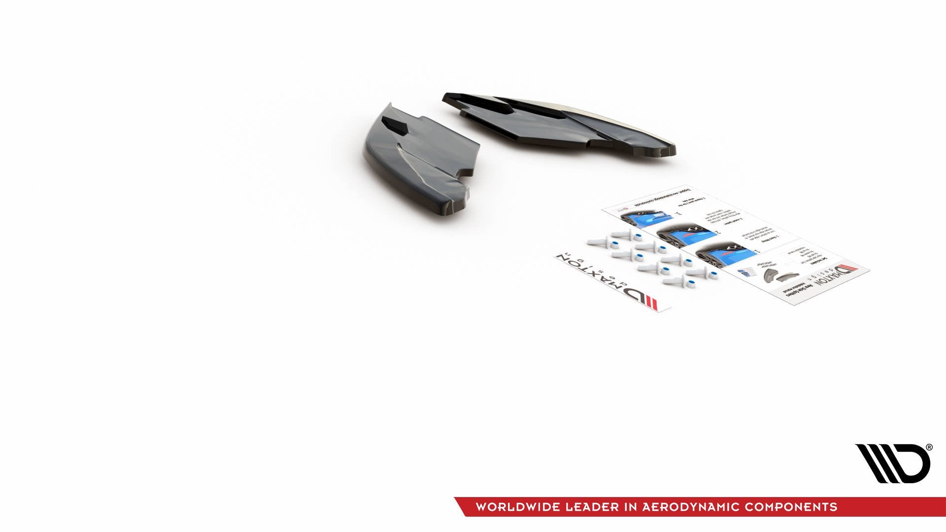 Maxton Design Heck Ansatz Flaps Diffusor passend für SEAT Leon Mk3 FR Facelift schwarz Hochglanz