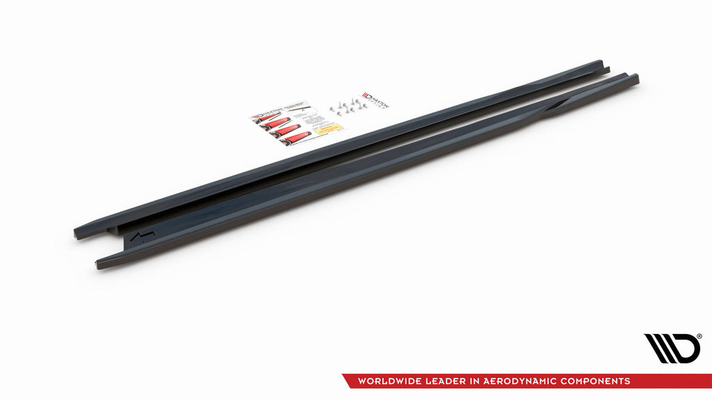 Maxton Design Street+ Seitenschweller Leisten passend für Skoda Fabia Mk3 schwarz Hochglanz