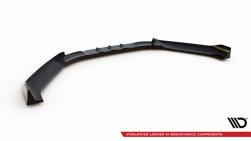Maxton Design Street+ Spoilerlippe Front Ansatz V.2 passend für Hyundai Veloster N Mk2 schwarz Hochglanz