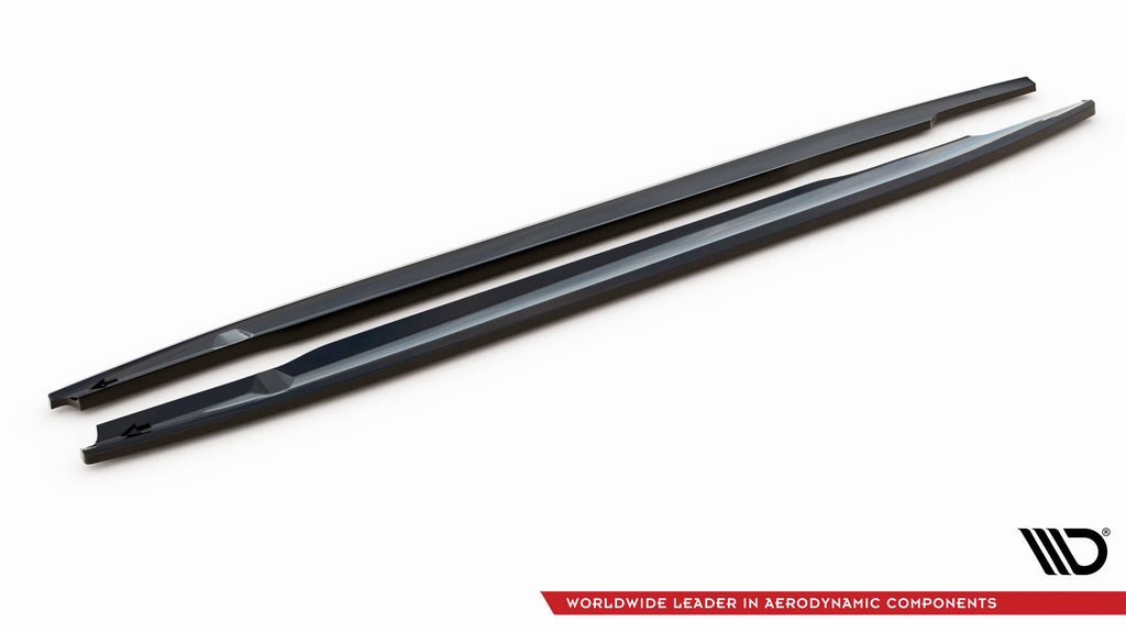 Maxton Design Street+ Seitenschweller Leisten passend für Mercedes-Benz C AMG-Line / 43 AMG W206 schwarz Hochglanz