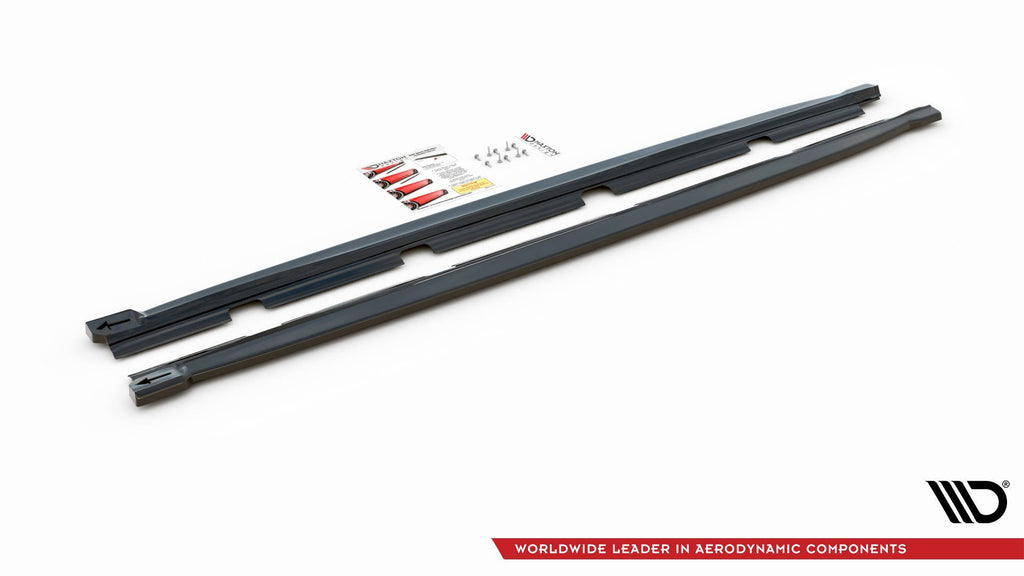 Maxton Design Street+ Seitenschweller Leisten passend für Cupra Ateca Mk1 / Mk1 Facelift schwarz Hochglanz