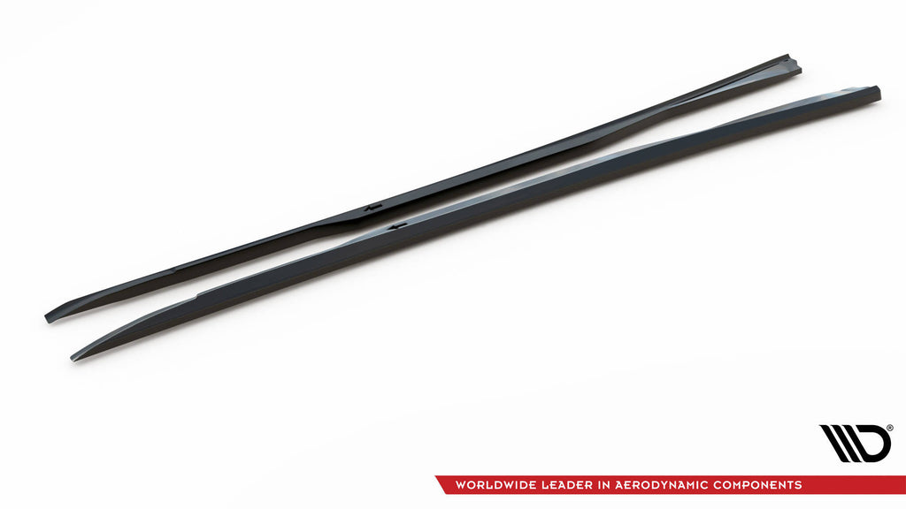 Maxton Design Street+ Seitenschweller Leisten passend für V.1 passend für Infiniti Q50 S Mk1 schwarz Hochglanz