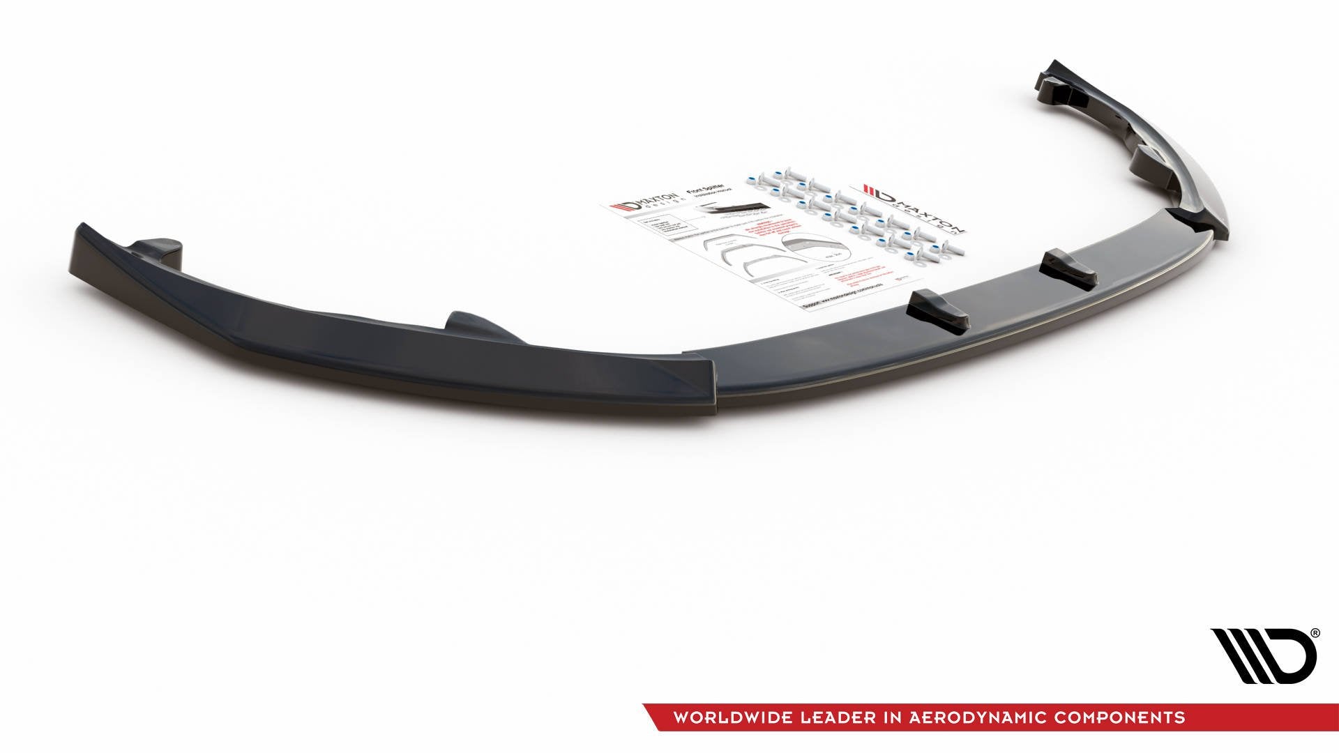 Maxton Design Street+ Spoilerlippe Front Ansatz V.2 passend für Peugeot 308 Mk2 schwarz Hochglanz