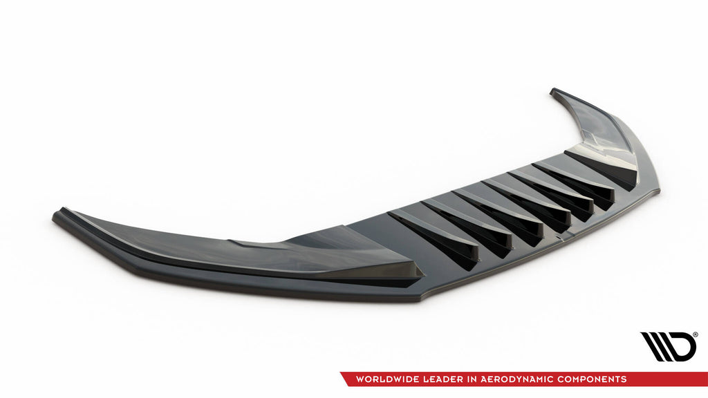 Maxton Design Street+ Spoilerlippe Front Ansatz V.3 passend für VW Arteon R-Line Limousine / Shooting Brake Mk1 schwarz Hochglanz