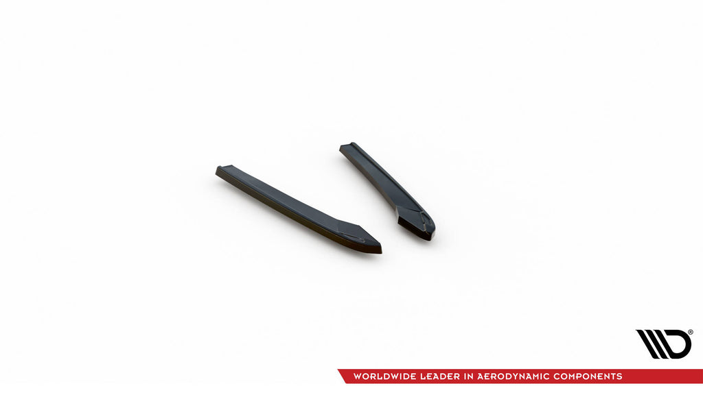 Maxton Design Heck Ansatz Flaps Diffusor passend für Audi A4 Competition B9 schwarz Hochglanz