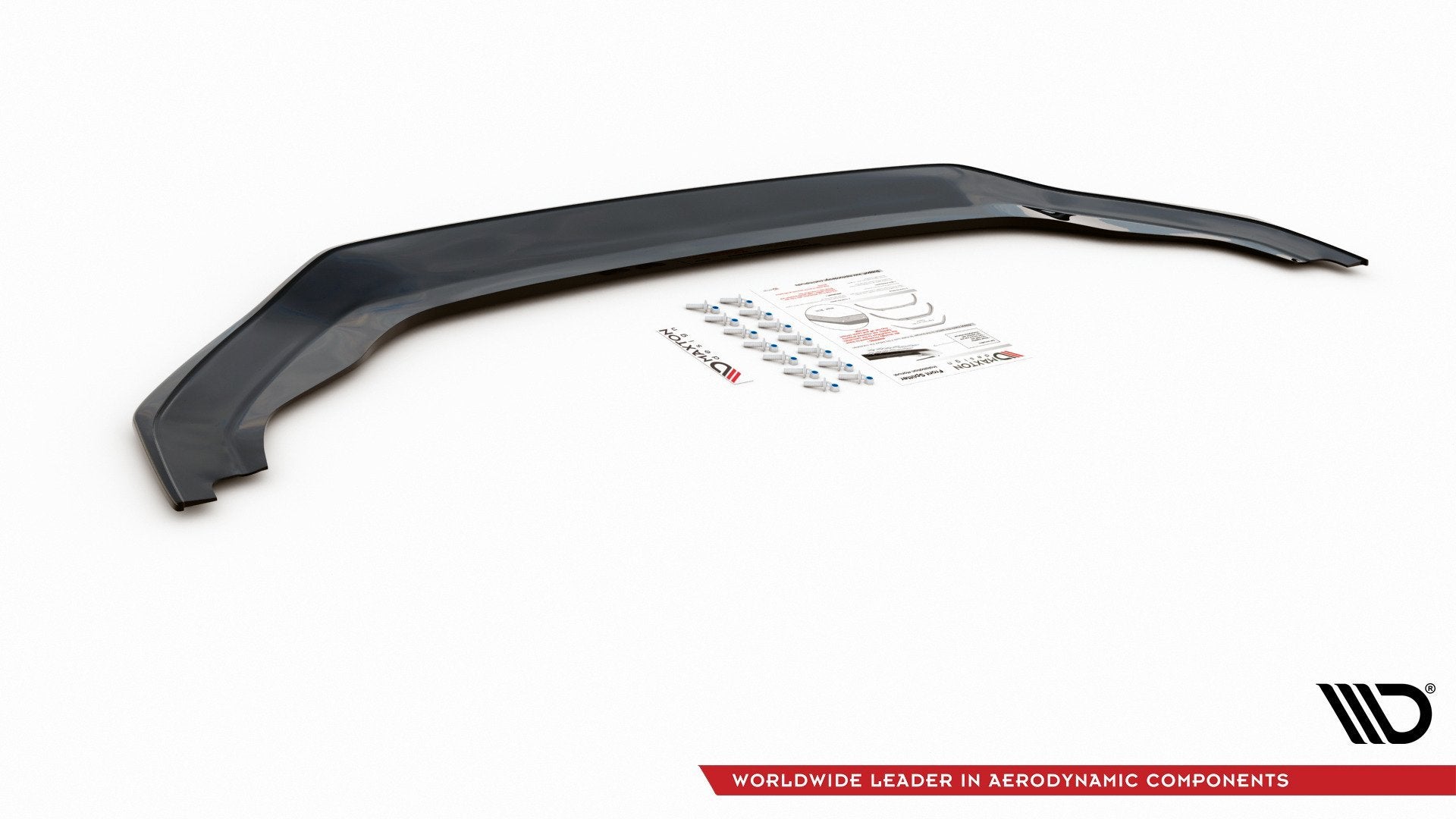 Maxton Design Street+ Spoilerlippe Front Ansatz passend für VW Golf 7 GTI TCR schwarz Hochglanz