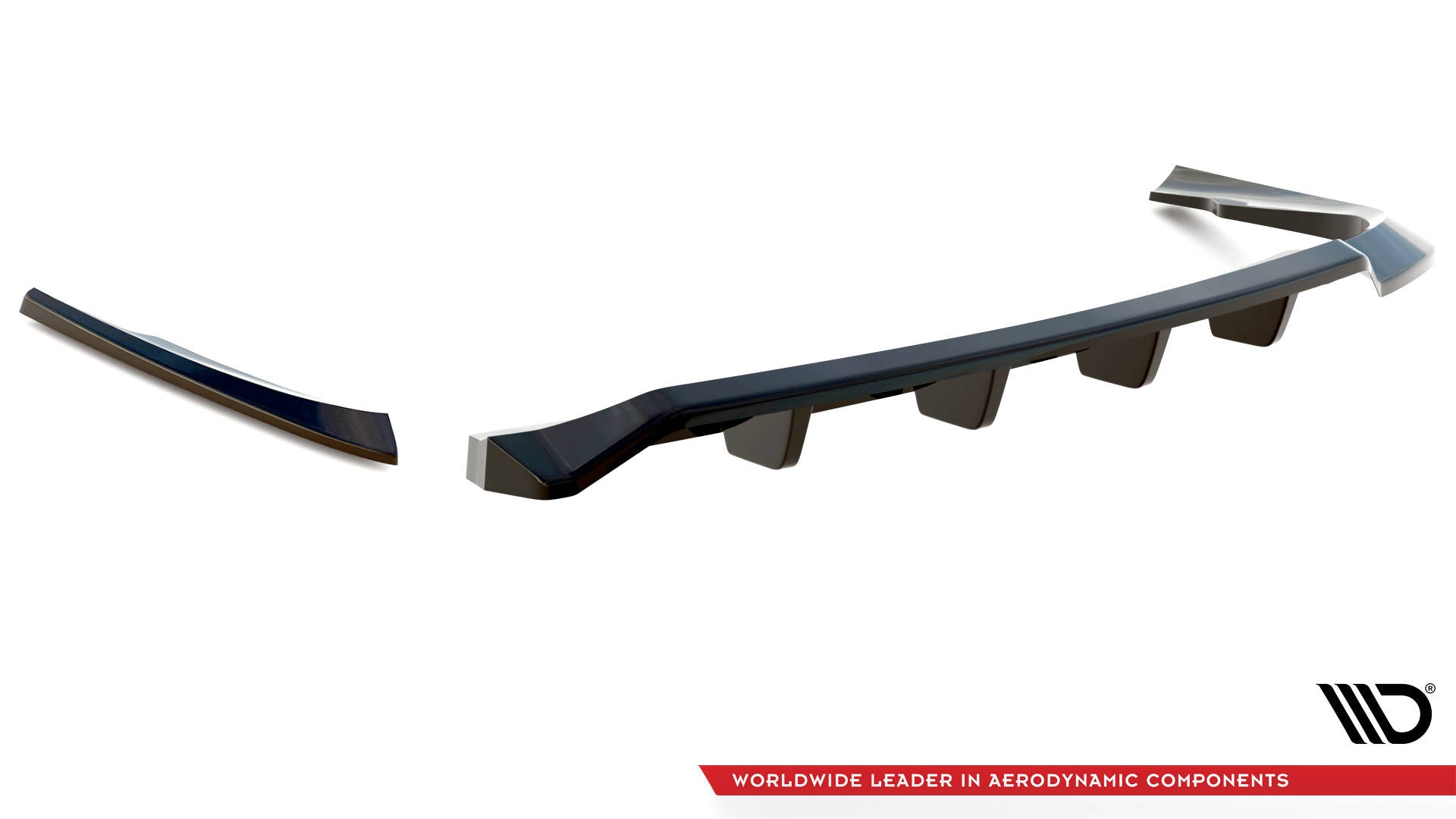Maxton Design Street+ Mittlerer Diffusor RACE passend für Volvo C70 Mk1 schwarz Hochglanz