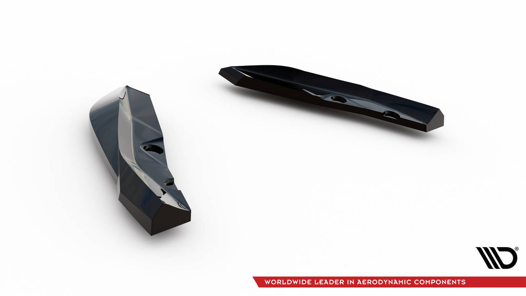 Maxton Design Heck Ansatz Flaps Diffusor V.4 passend für BMW M135i F70 schwarz Hochglanz