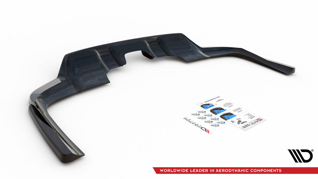 Maxton Design Street+ Mittlerer Diffusor RACE passend für V.1 Mercedes-Benz GLS AMG-Line X167 schwarz Hochglanz