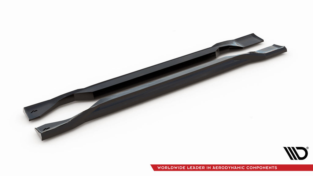 Maxton Design Street+ Seitenschweller Leisten passend für Jeep Compass Limited Mk2 Facelift schwarz Hochglanz