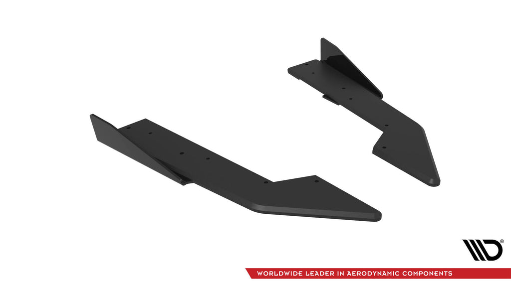 Maxton Design Street Pro Heck Ansatz Flaps Diffusor + Flaps passend für Ford Mustang GT Mk7 schwarz Hochglanz