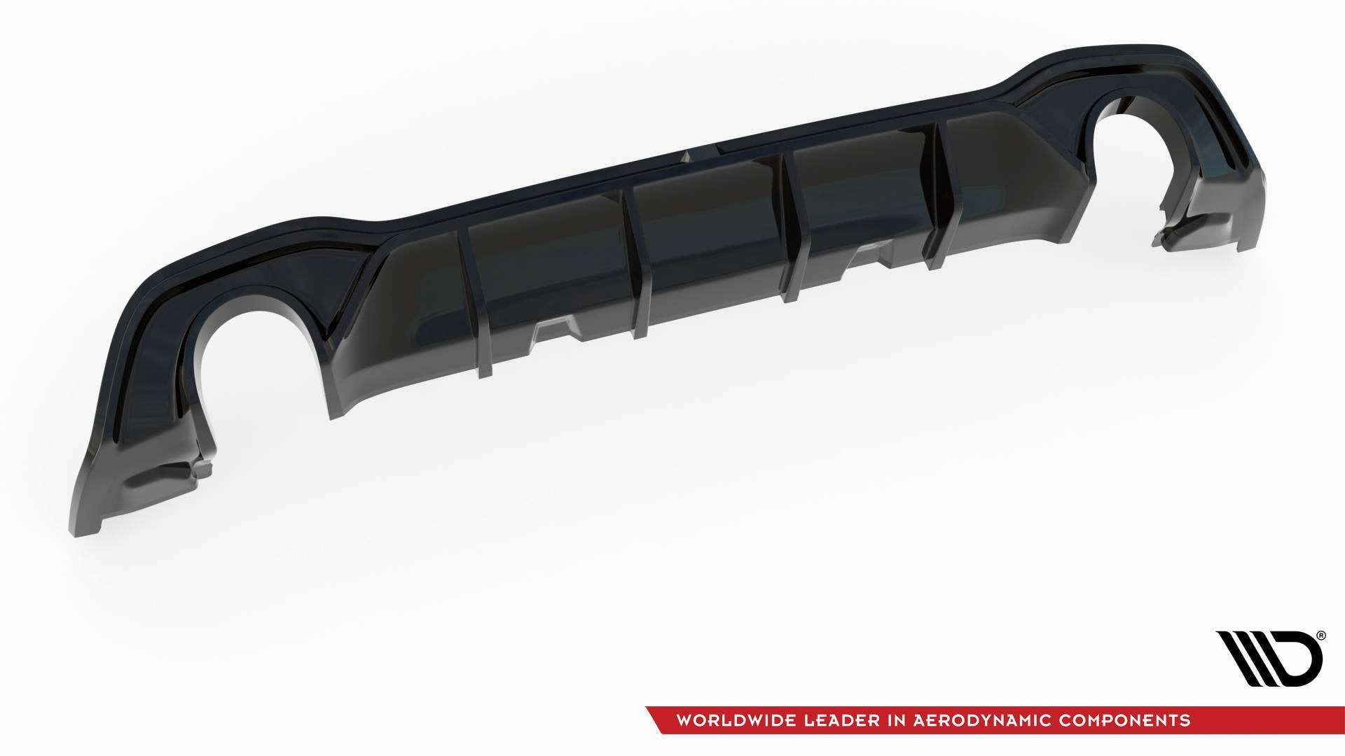 Maxton Design Diffusor Heck Ansatz V.2 passend für VW Golf GTI Mk8 schwarz Hochglanz